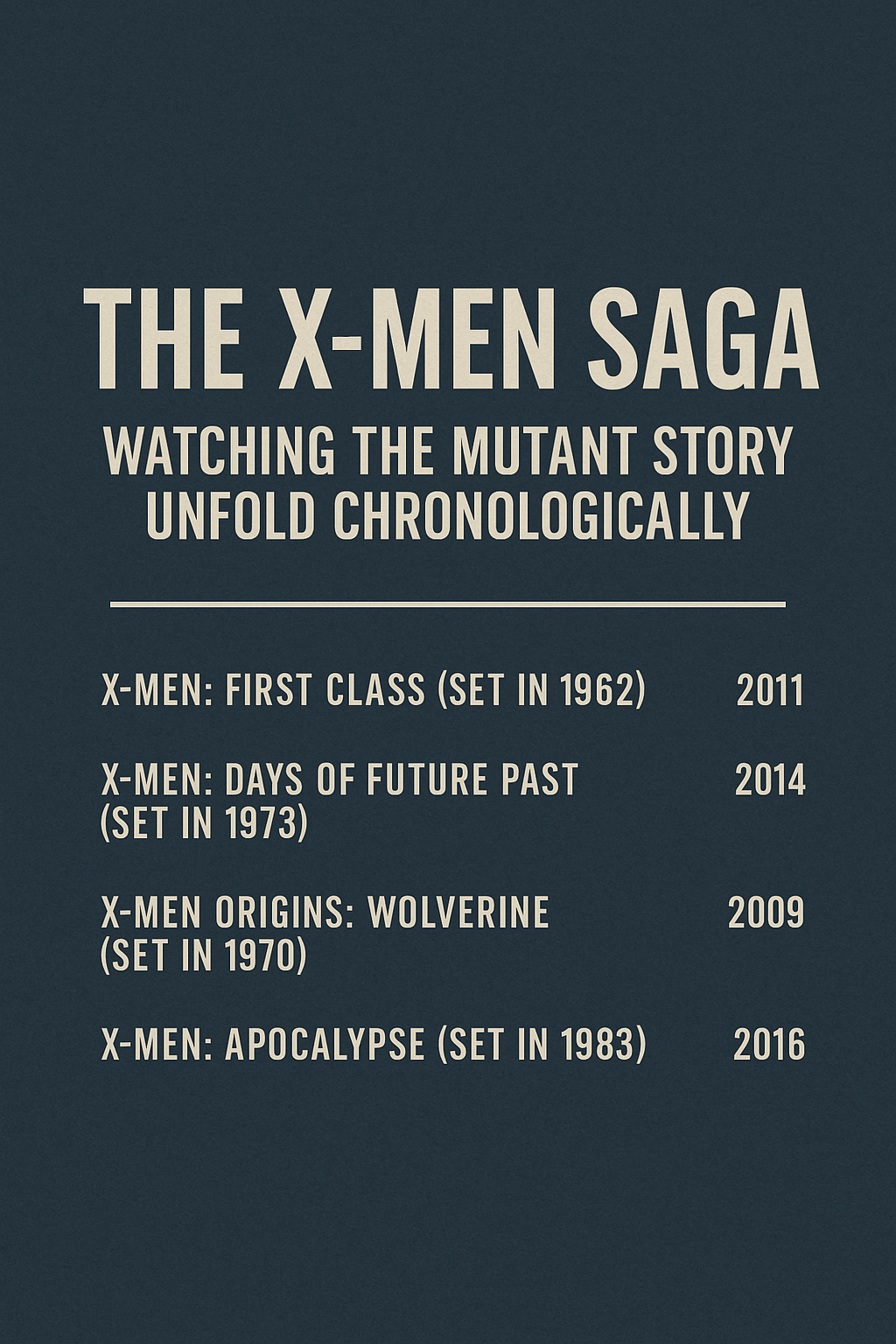The X-Men Saga: Watching the Mutant Story Unfold Chronologically
