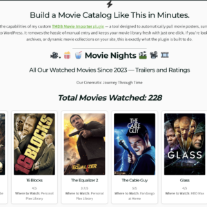 TMDB Movie Importer for Wordpress